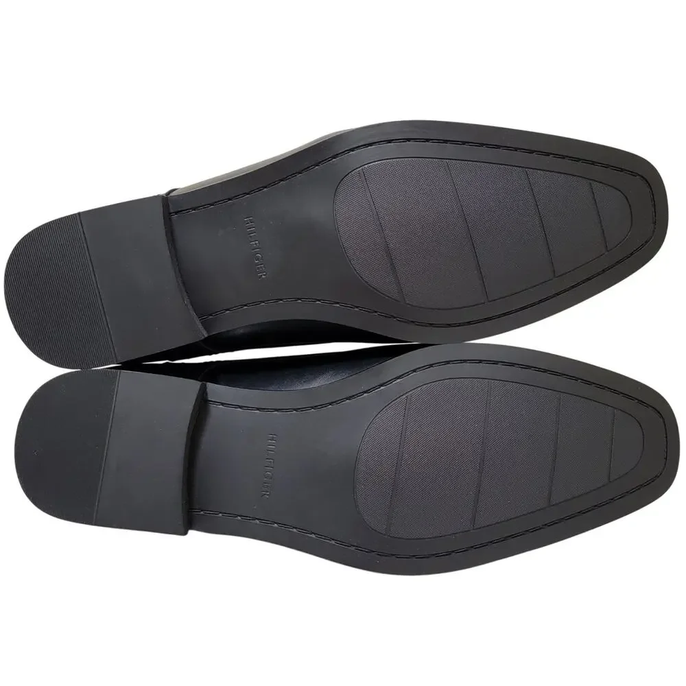 Tommy Hilfiger Men Siward Plain Toe Derby Oxford Size US 12M Black Faux Leather